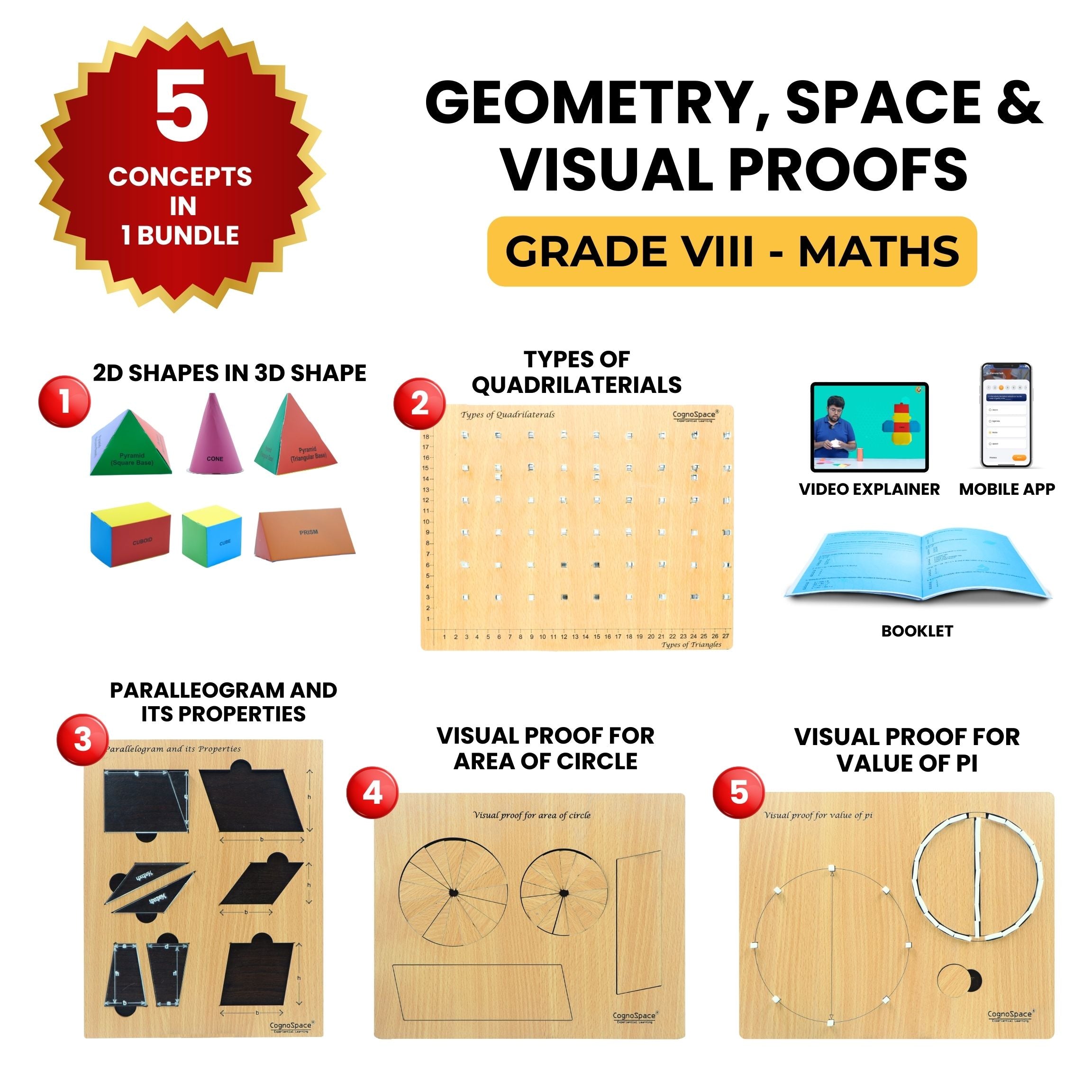 Practiko Class 8 Math Kit – Geometry, Space & Visual Proofs experiment setup; Student performing Geometry, Space & Visual Proofs activity – Practiko math learning kit; Math concept demonstration from Geometry, Space & Visual Proofs kit by Practiko; Hands-on learning with Practiko Geometry, Space & Visual Proofs math STEM kit; Geometry, Space & Visual Proofs kit materials and tools for Grade 8 math experiments